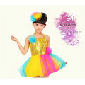 Stunning Sequin lycra leotard children stage dance dress /tutu dress costume for child